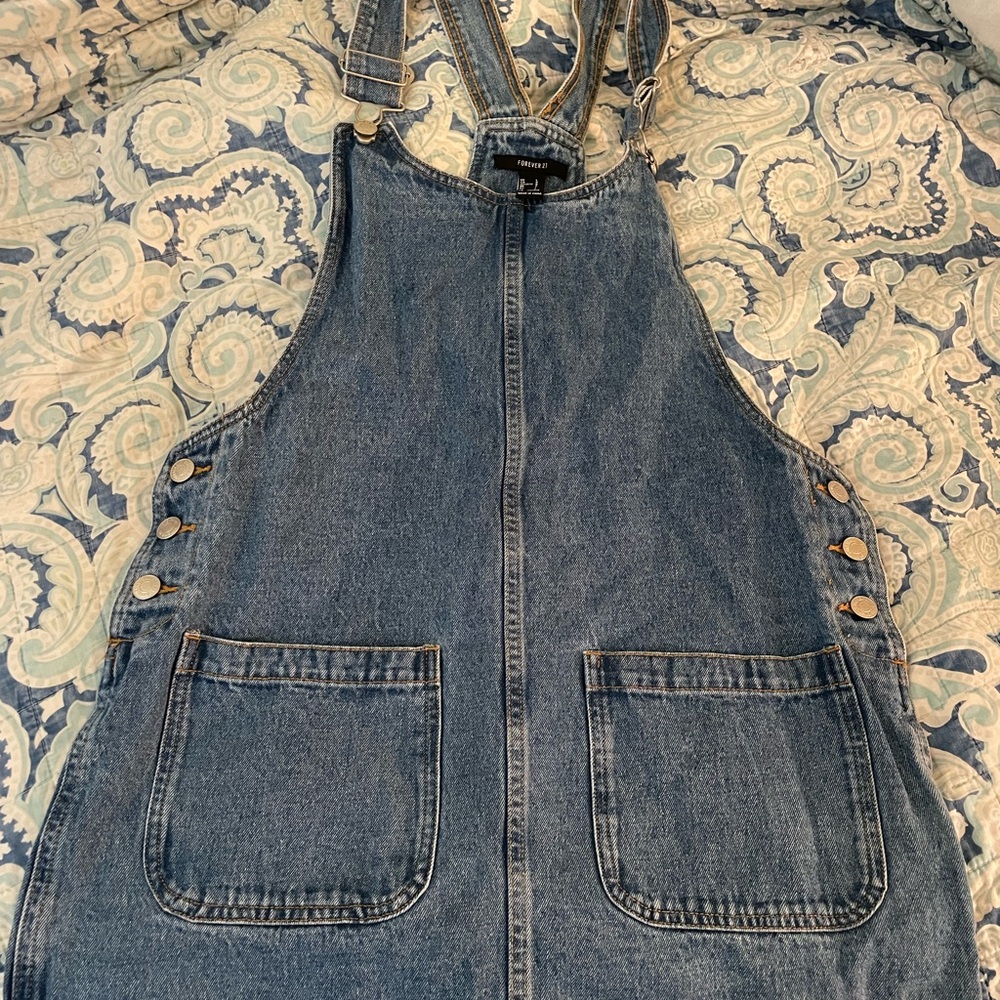 Forever 21 Blue Denim Midi Dress